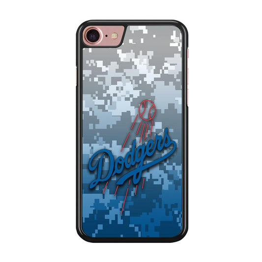 Baseball Los Angeles Dodgers MLB 001 iPhone SE 2020 Case-Rubber / Black (2D Case)-Xtracase