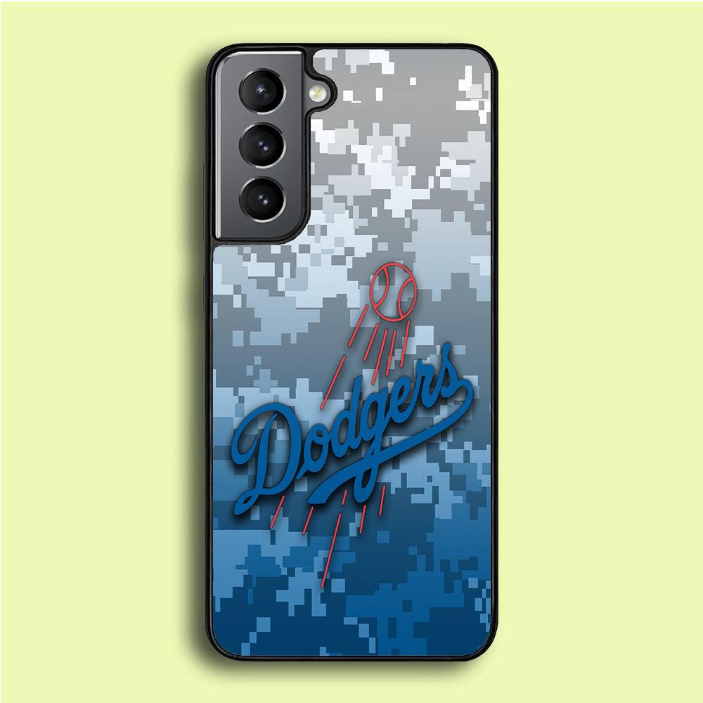 Baseball Los Angeles Dodgers MLB 001 Samsung Galaxy S21 Plus Case-Rubber / White (2D Case)-Xtracase