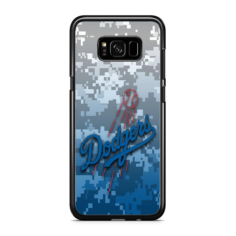 Baseball Los Angeles Dodgers MLB 001 Samsung Galaxy S8 Case-Rubber / Black (2D Case)-Xtracase
