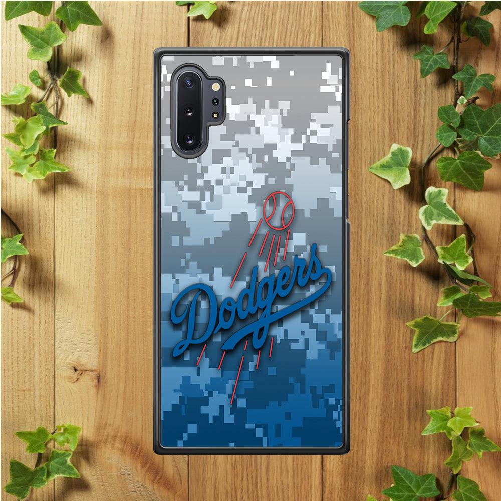 Baseball Los Angeles Dodgers MLB 001 Samsung Galaxy Note 10 Plus Case-Rubber / Black (2D Case)-Xtracase