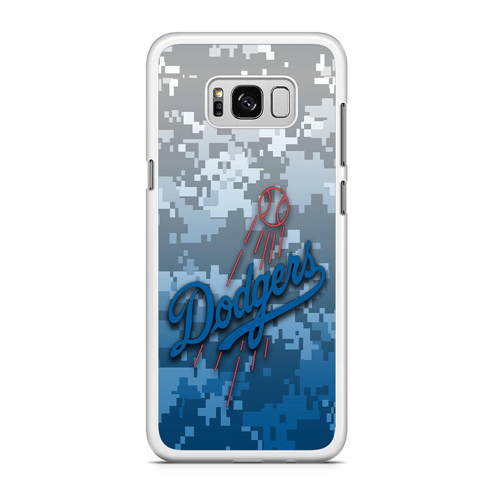 Baseball Los Angeles Dodgers MLB 001 Samsung Galaxy S8 Case-Rubber / White (2D Case)-Xtracase