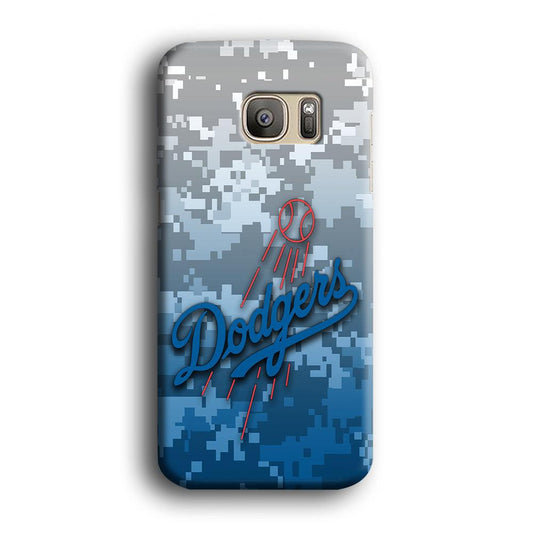 Baseball Los Angeles Dodgers MLB 001 Samsung Galaxy S7 Edge Case-Plastic / Full Wrap (3D Case)-Xtracase