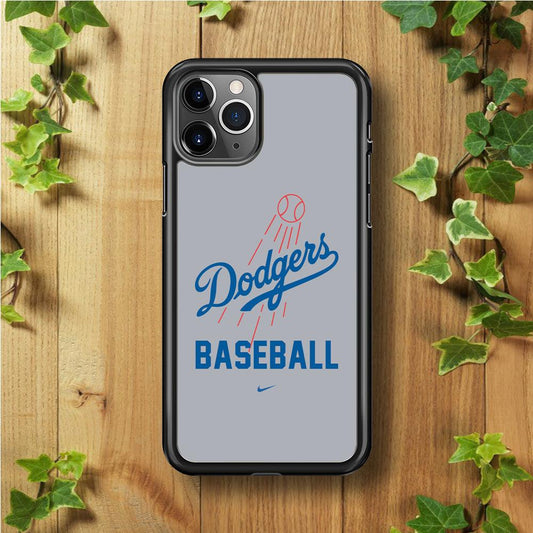 Baseball Los Angeles Dodgers MLB 002 iPhone 11 Pro Max Case-Rubber / Black (2D Case)-Xtracase