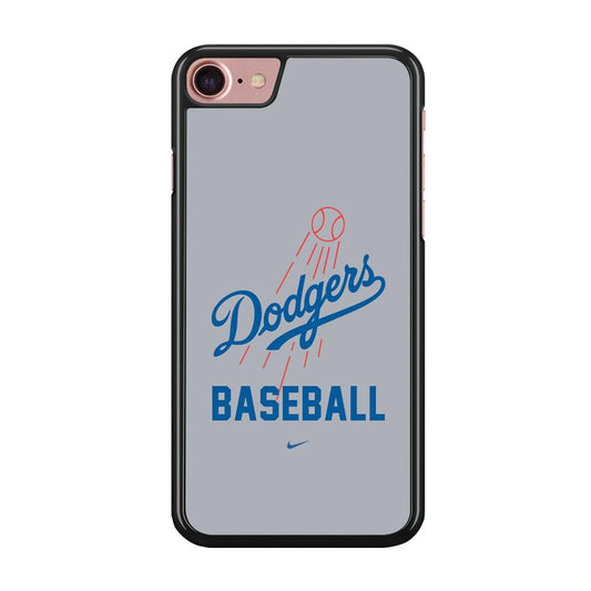 Baseball Los Angeles Dodgers MLB 002 iPhone SE 2020 Case-Rubber / Black (2D Case)-Xtracase