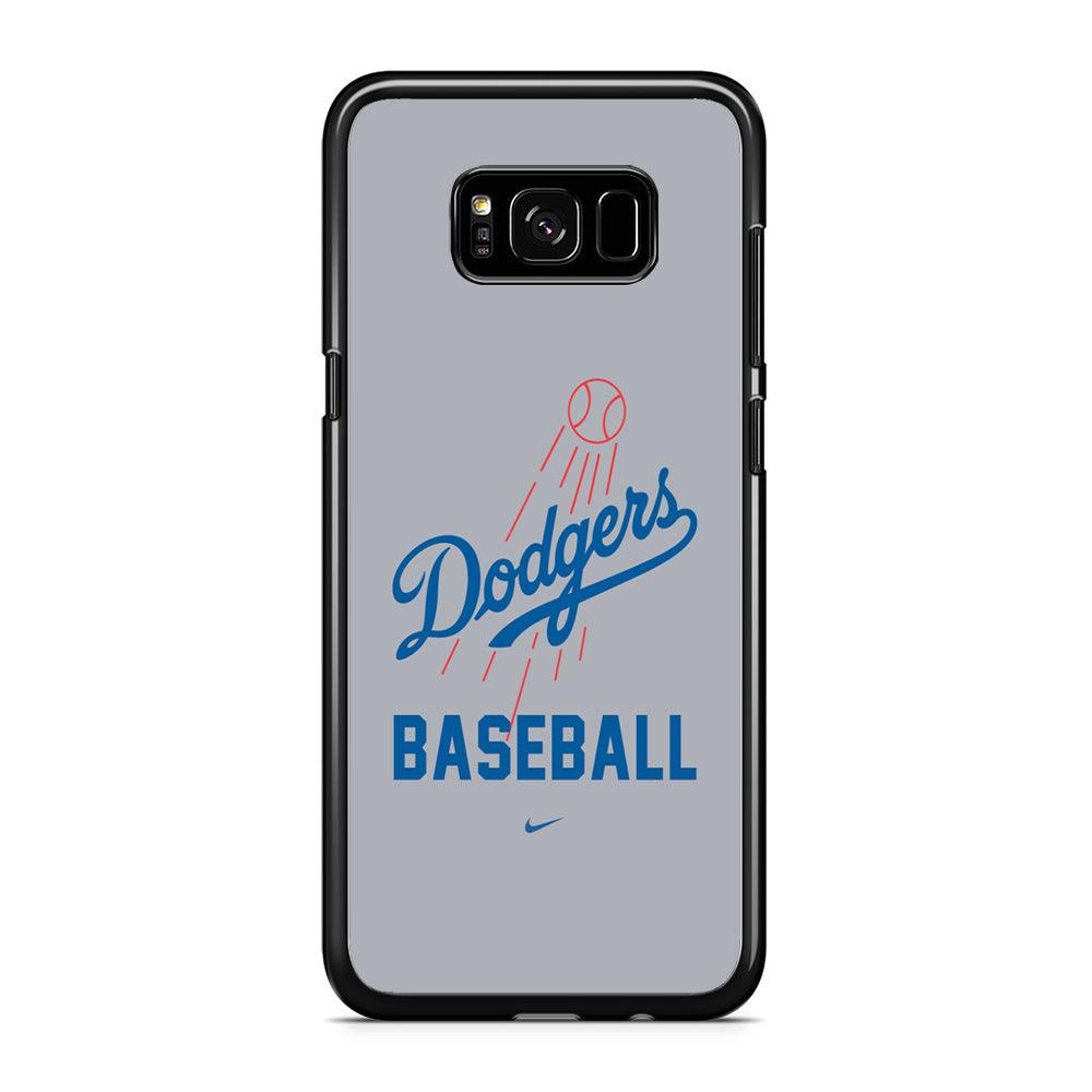Baseball Los Angeles Dodgers MLB 002 Samsung Galaxy S8 Case-Rubber / Black (2D Case)-Xtracase