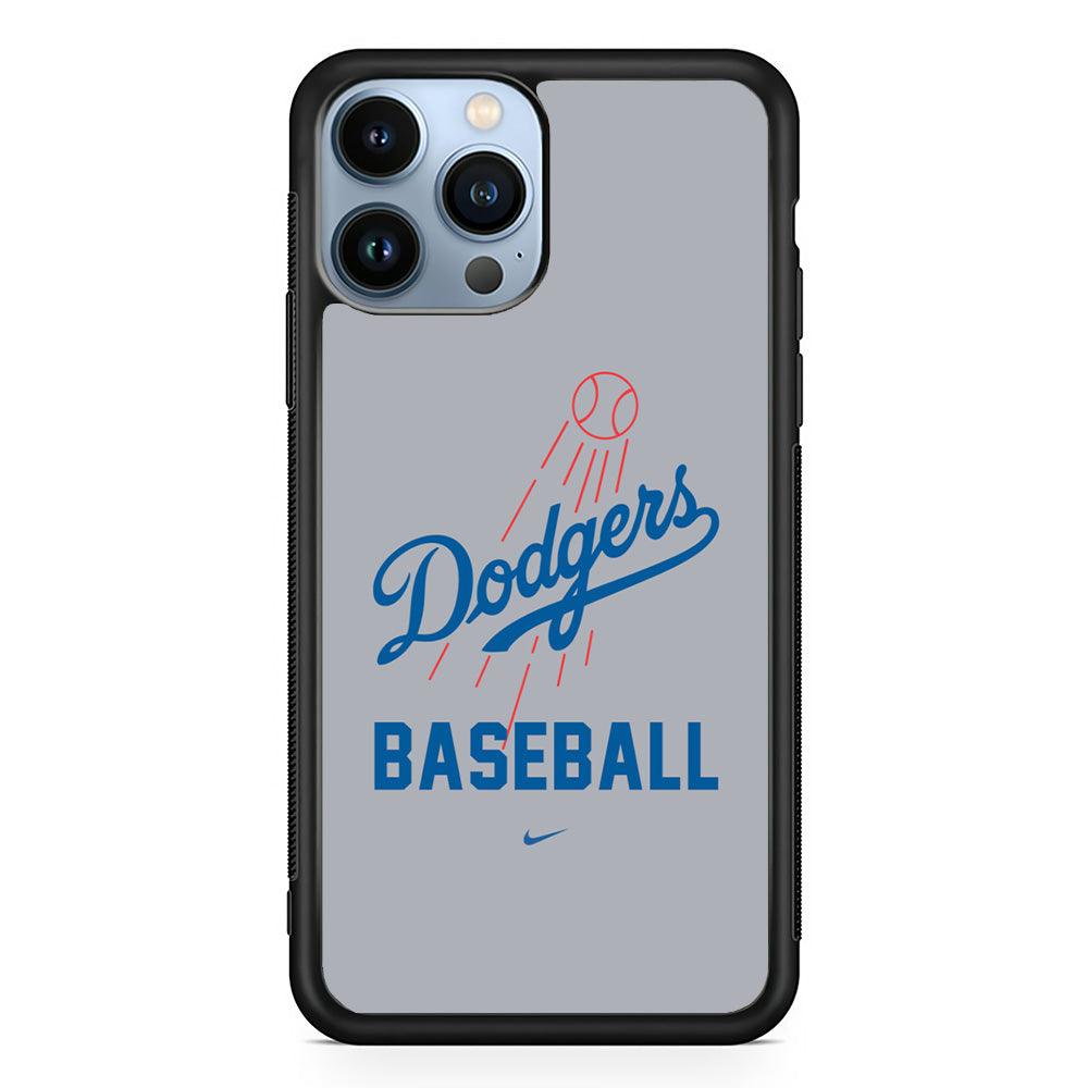Baseball Los Angeles Dodgers MLB 002 iPhone 13 Pro Case-Rubber / Black (2D Case)-Xtracase