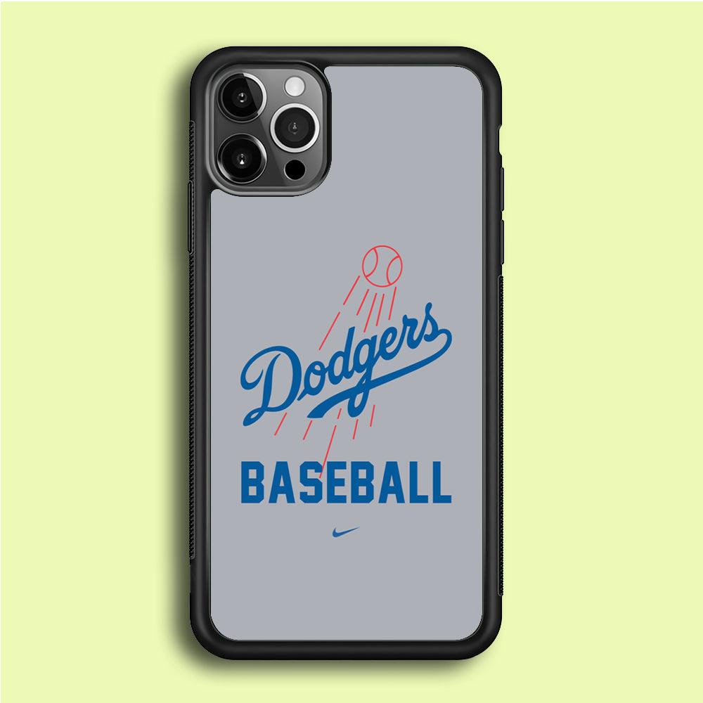 Baseball Los Angeles Dodgers MLB 002 iPhone 12 Pro Case-Rubber / Black (2D Case)-Xtracase