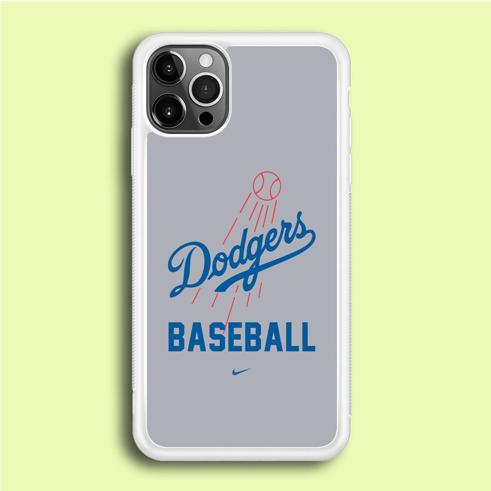 Baseball Los Angeles Dodgers MLB 002 iPhone 12 Pro Case-Rubber / White (2D Case)-Xtracase