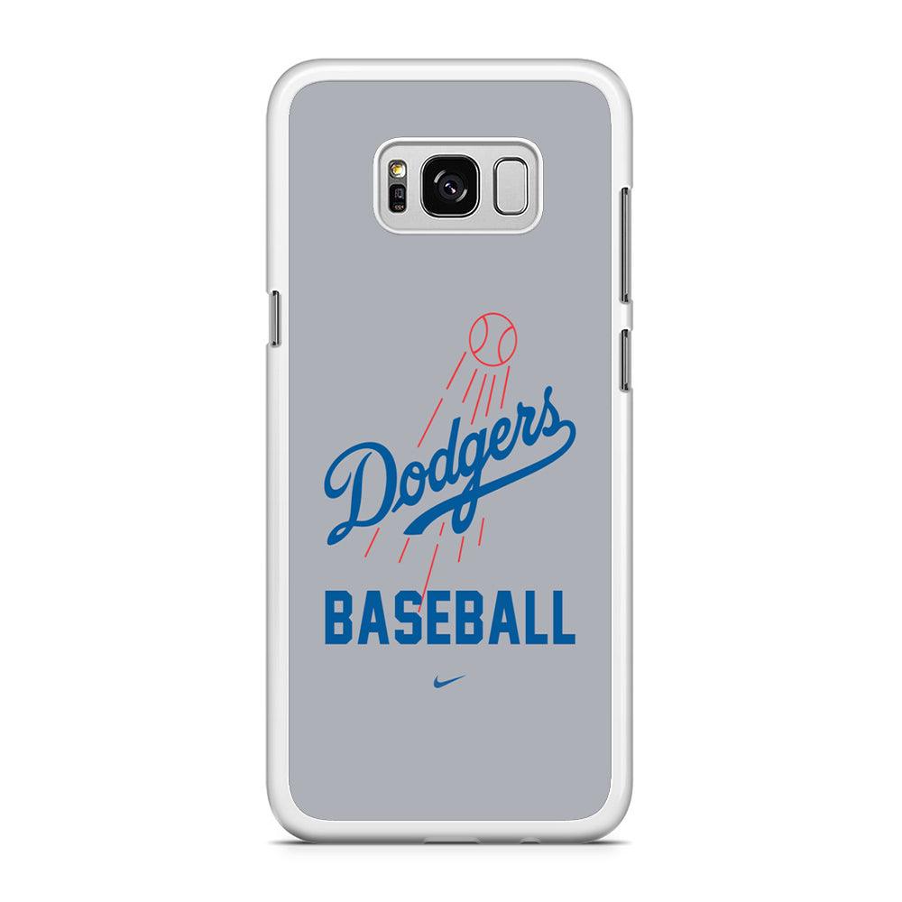 Baseball Los Angeles Dodgers MLB 002 Samsung Galaxy S8 Case-Rubber / White (2D Case)-Xtracase
