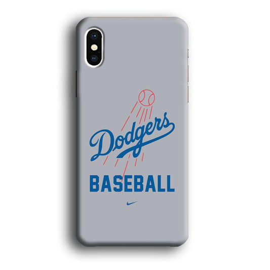 Baseball Los Angeles Dodgers MLB 002 iPhone X Case-Plastic / Full Wrap (3D Case)-Xtracase