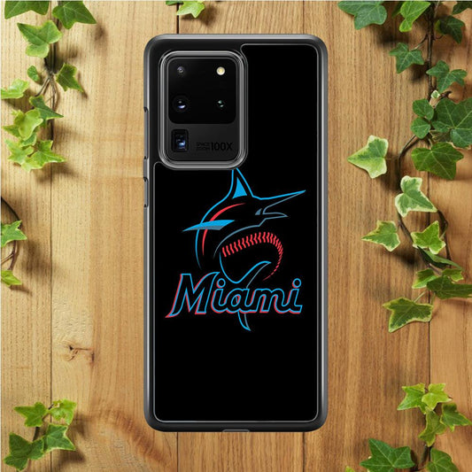 Baseball Miami Marlins MLB 001 Samsung Galaxy S20 Ultra Case-Plastic / Full Wrap (3D Case)-Xtracase