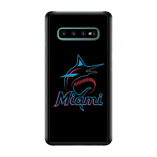 Baseball Miami Marlins MLB 001 Samsung Galaxy S10 Case-Plastic / Full Wrap (3D Case)-Xtracase