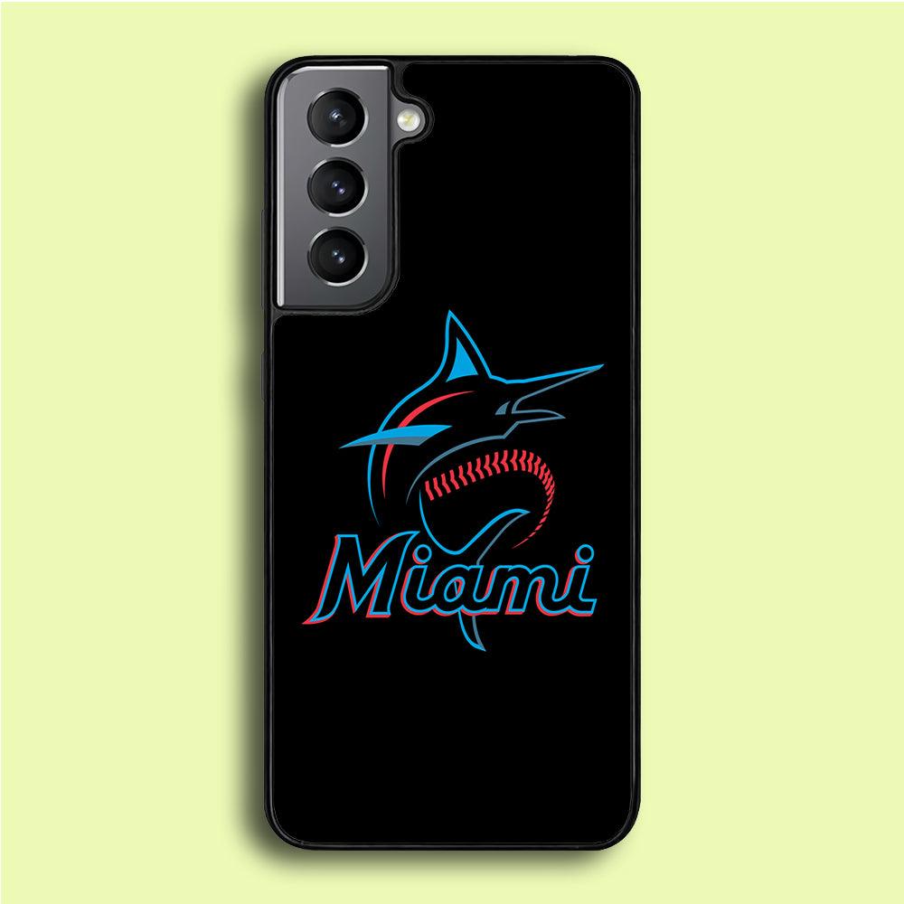 Baseball Miami Marlins MLB 001 Samsung Galaxy S21 Case-Plastic / Full Wrap (3D Case)-Xtracase