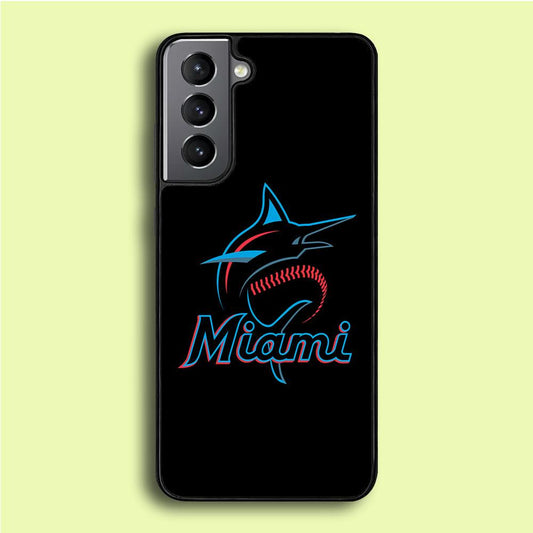 Baseball Miami Marlins MLB 001 Samsung Galaxy S21 Case-Plastic / Full Wrap (3D Case)-Xtracase