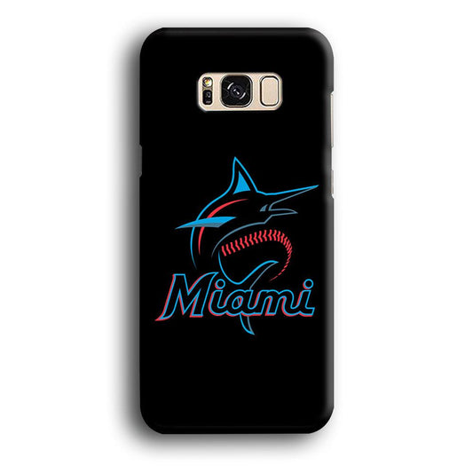 Baseball Miami Marlins MLB 001 Samsung Galaxy S8 Case-Plastic / Full Wrap (3D Case)-Xtracase