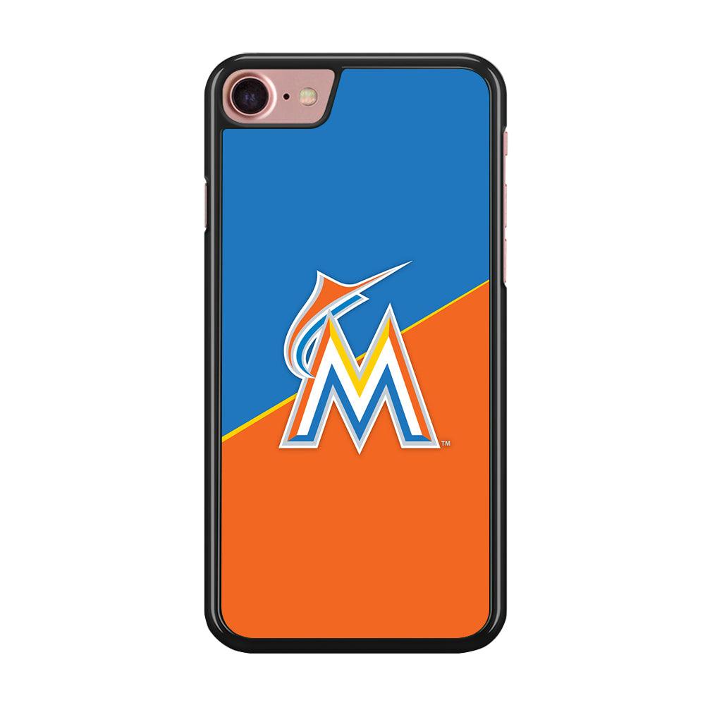 Baseball Miami Marlins MLB 002 iPhone SE 2020 Case-Rubber / Black (2D Case)-Xtracase