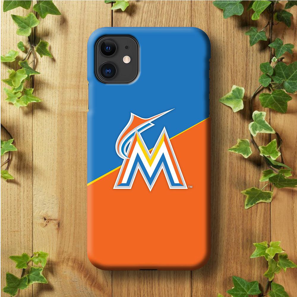 Baseball Miami Marlins MLB 002 iPhone 11 Case-Plastic / Full Wrap (3D Case)-Xtracase