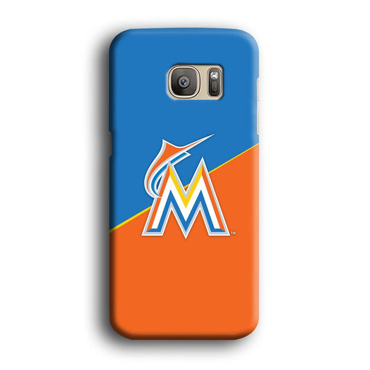 Baseball Miami Marlins MLB 002 Samsung Galaxy S7 Edge Case-Plastic / Full Wrap (3D Case)-Xtracase
