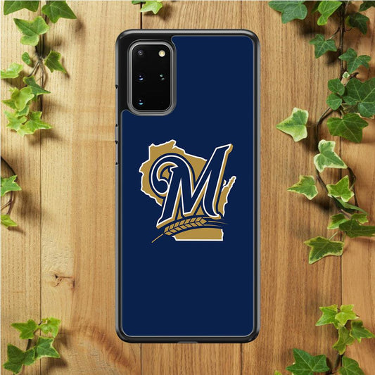 Baseball Milwaukee Brewers MLB 001 Samsung Galaxy S20 Plus Case-Rubber / White (2D Case)-Xtracase