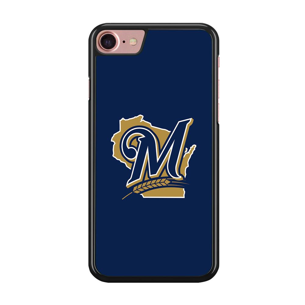 Baseball Milwaukee Brewers MLB 001 iPhone SE 2020 Case-Rubber / Black (2D Case)-Xtracase