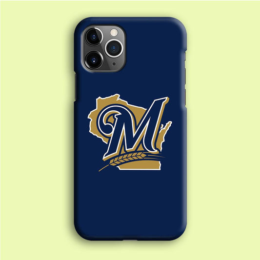 Baseball Milwaukee Brewers MLB 001 iPhone 12 Pro Case-Plastic / Full Wrap (3D Case)-Xtracase