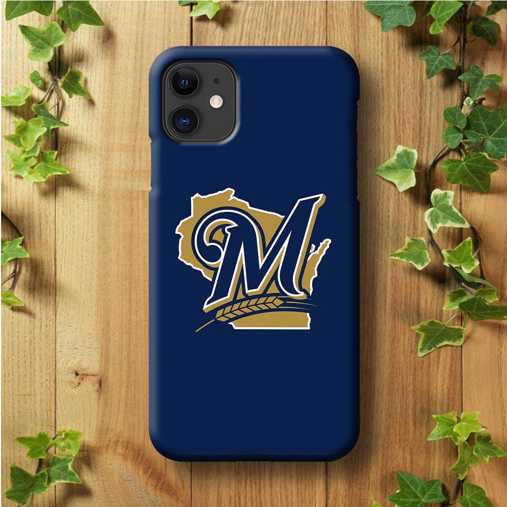 Baseball Milwaukee Brewers MLB 001 iPhone 11 Case-Plastic / Full Wrap (3D Case)-Xtracase