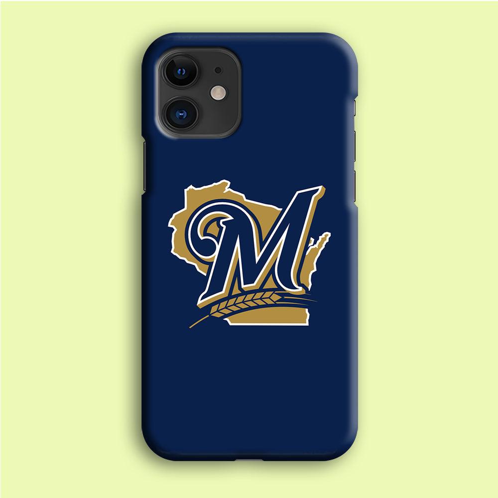 Baseball Milwaukee Brewers MLB 001 iPhone 12 Mini Case-Plastic / Full Wrap (3D Case)-Xtracase