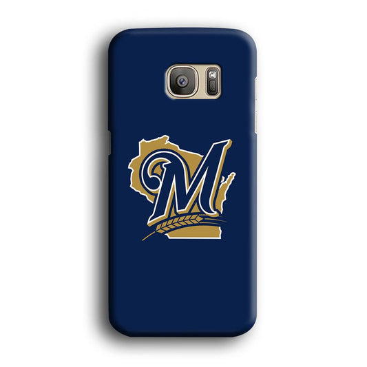 Baseball Milwaukee Brewers MLB 001 Samsung Galaxy S7 Edge Case-Plastic / Full Wrap (3D Case)-Xtracase