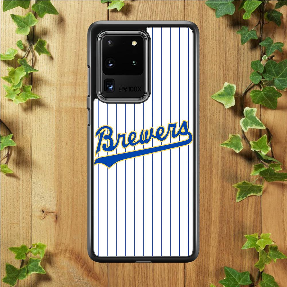 Baseball Milwaukee Brewers MLB 002 Samsung Galaxy S20 Ultra Case-Plastic / Full Wrap (3D Case)-Xtracase