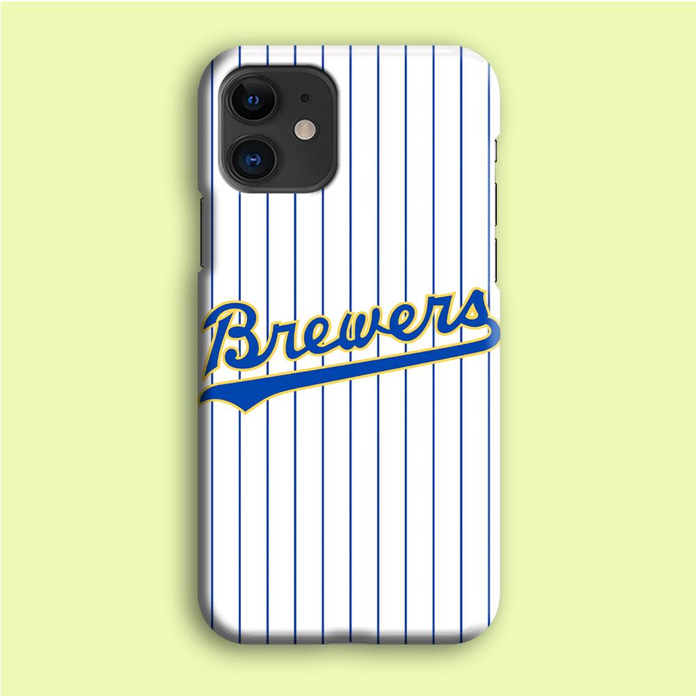 Baseball Milwaukee Brewers MLB 002 iPhone 12 Case-Plastic / Full Wrap (3D Case)-Xtracase