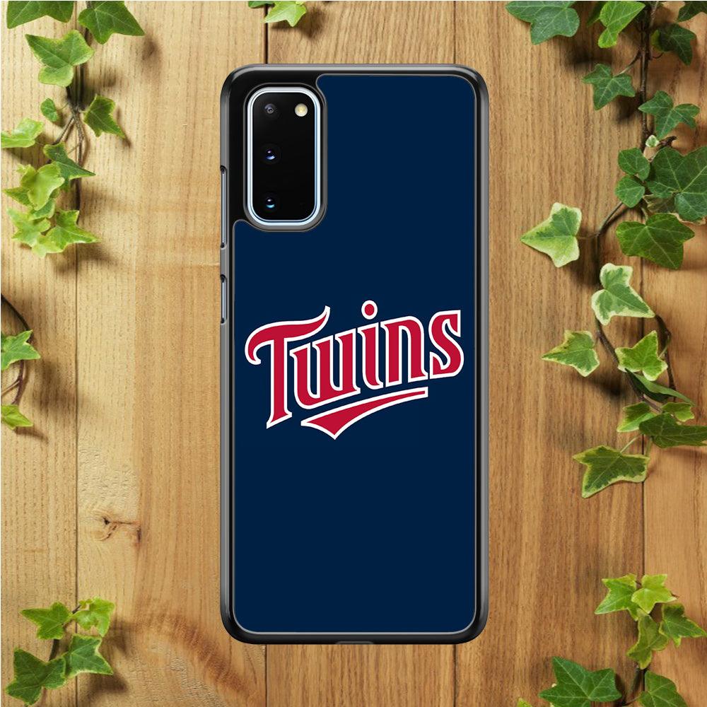 Baseball Minnesota Twins MLB 001 Samsung Galaxy S20 Case-Rubber / White (2D Case)-Xtracase