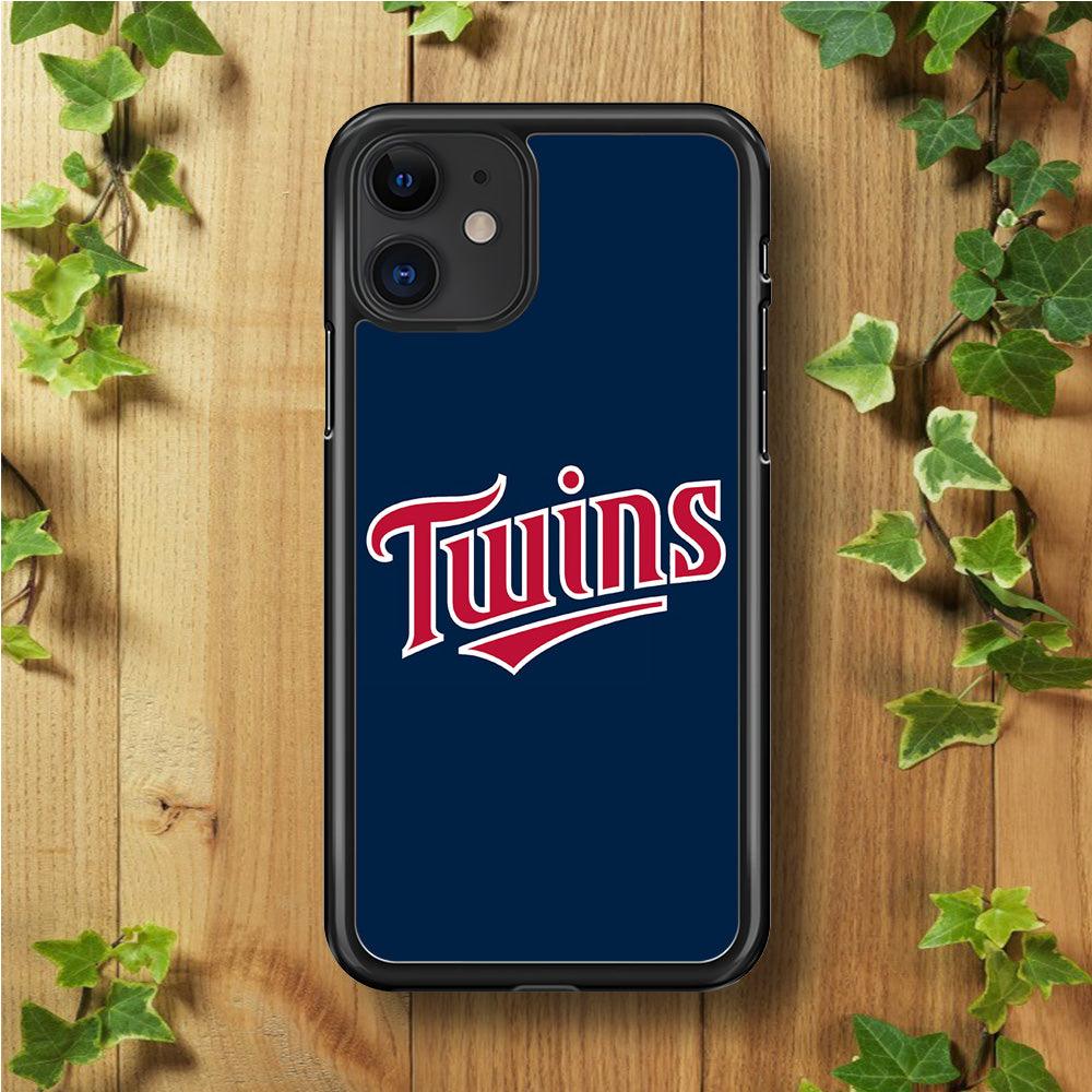 Baseball Minnesota Twins MLB 001 iPhone 11 Case-Rubber / Black (2D Case)-Xtracase