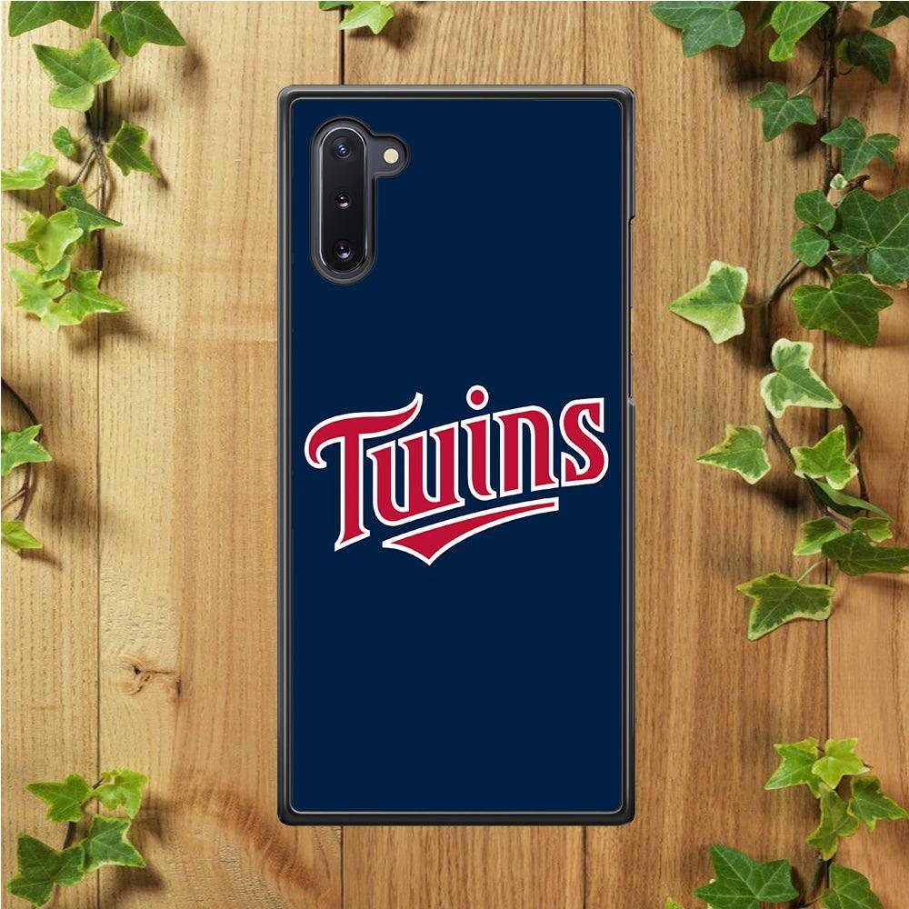 Baseball Minnesota Twins MLB 001 Samsung Galaxy Note 10 Case-Rubber / Black (2D Case)-Xtracase
