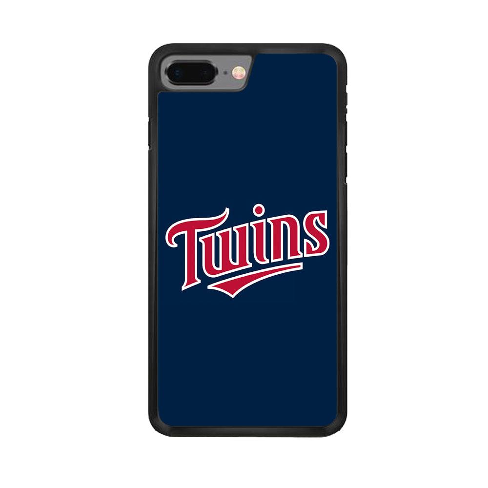 Baseball Minnesota Twins MLB 001 iPhone 7 Plus Case-Rubber / Black (2D Case)-Xtracase