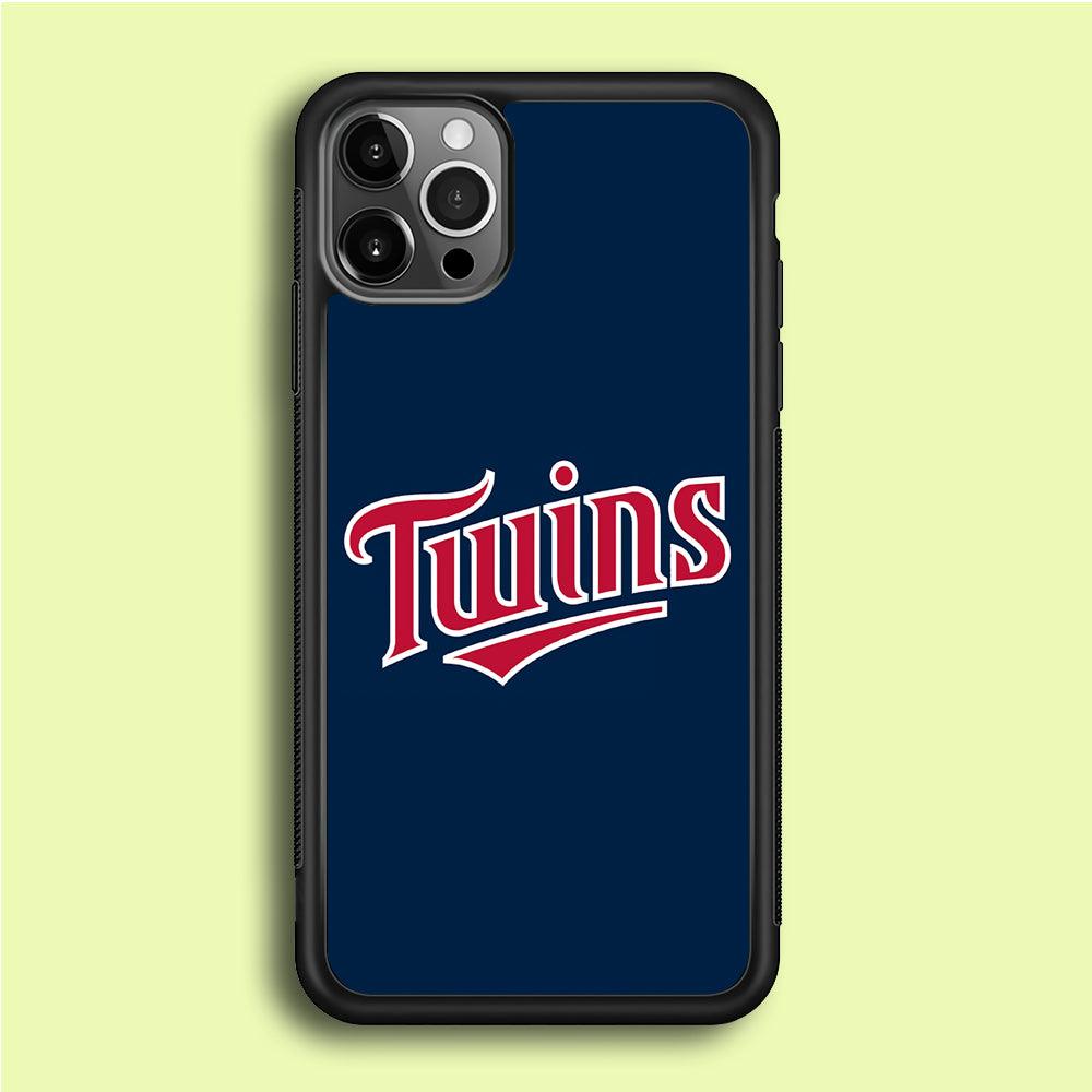 Baseball Minnesota Twins MLB 001 iPhone 12 Pro Max Case-Rubber / Black (2D Case)-Xtracase