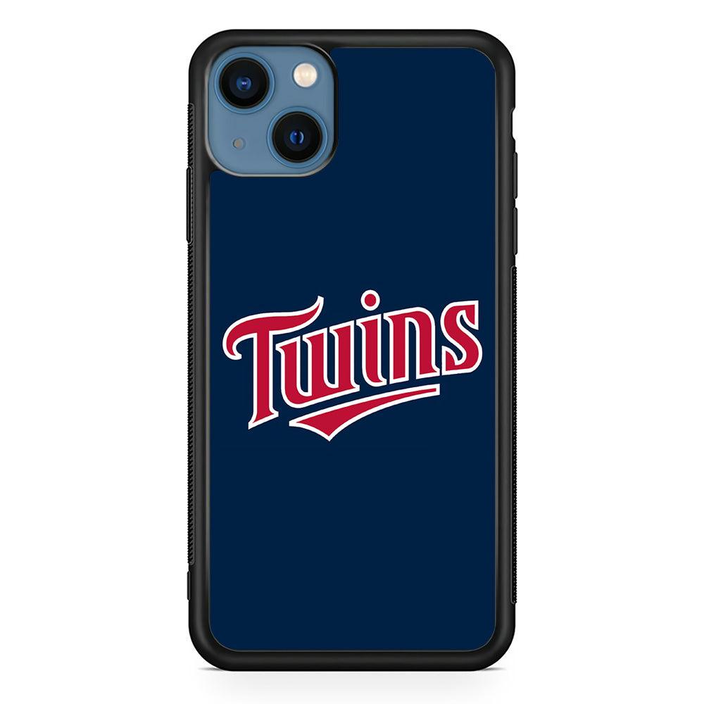 Baseball Minnesota Twins MLB 001 iPhone 13 Case-Rubber / Black (2D Case)-Xtracase