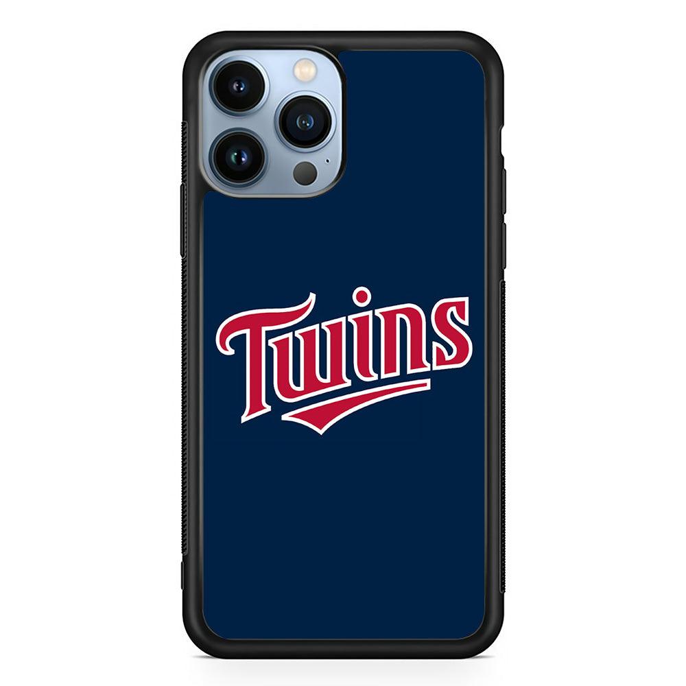 Baseball Minnesota Twins MLB 001 iPhone 13 Pro Max Case-Rubber / Black (2D Case)-Xtracase