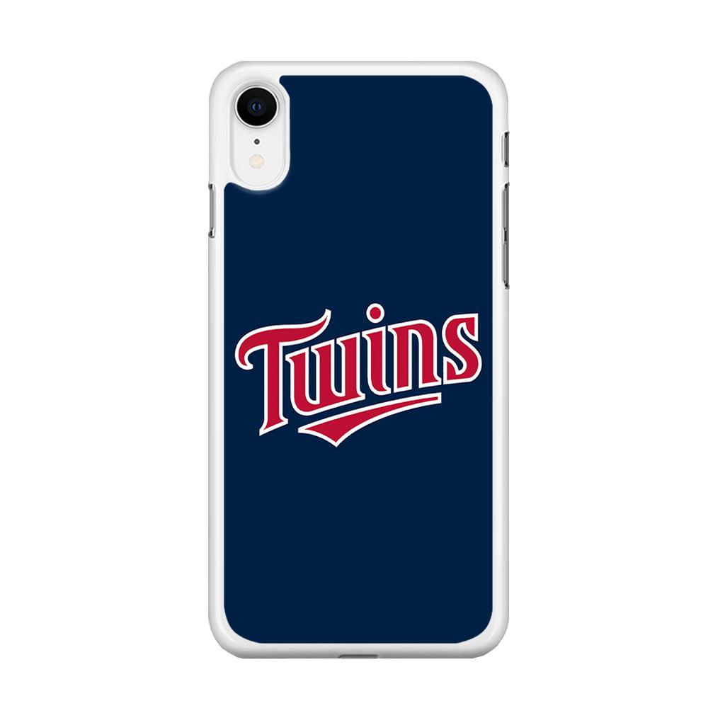 Baseball Minnesota Twins MLB 001 iPhone XR Case-Rubber / White (2D Case)-Xtracase