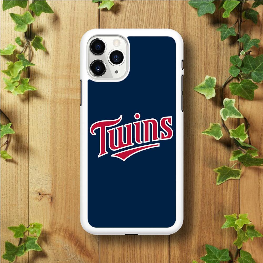 Baseball Minnesota Twins MLB 001 iPhone 11 Pro Max Case-Rubber / White (2D Case)-Xtracase