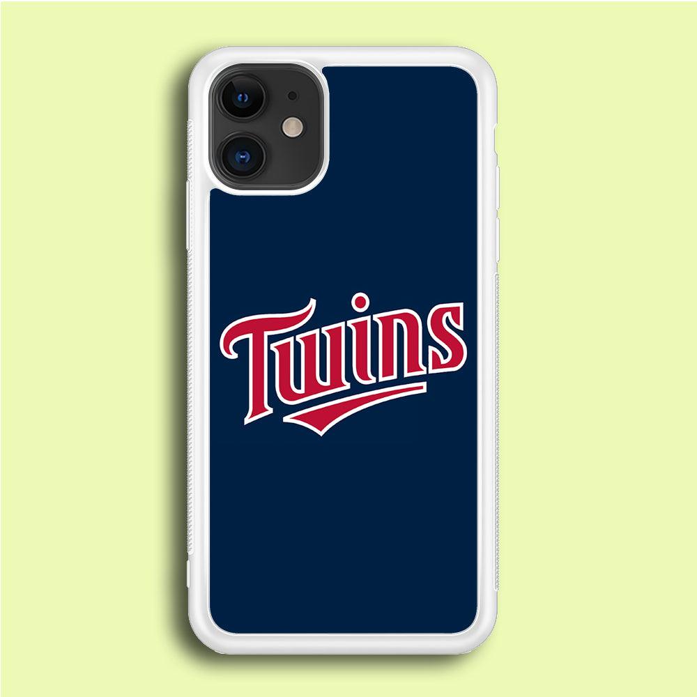 Baseball Minnesota Twins MLB 001 iPhone 12 Mini Case-Rubber / White (2D Case)-Xtracase