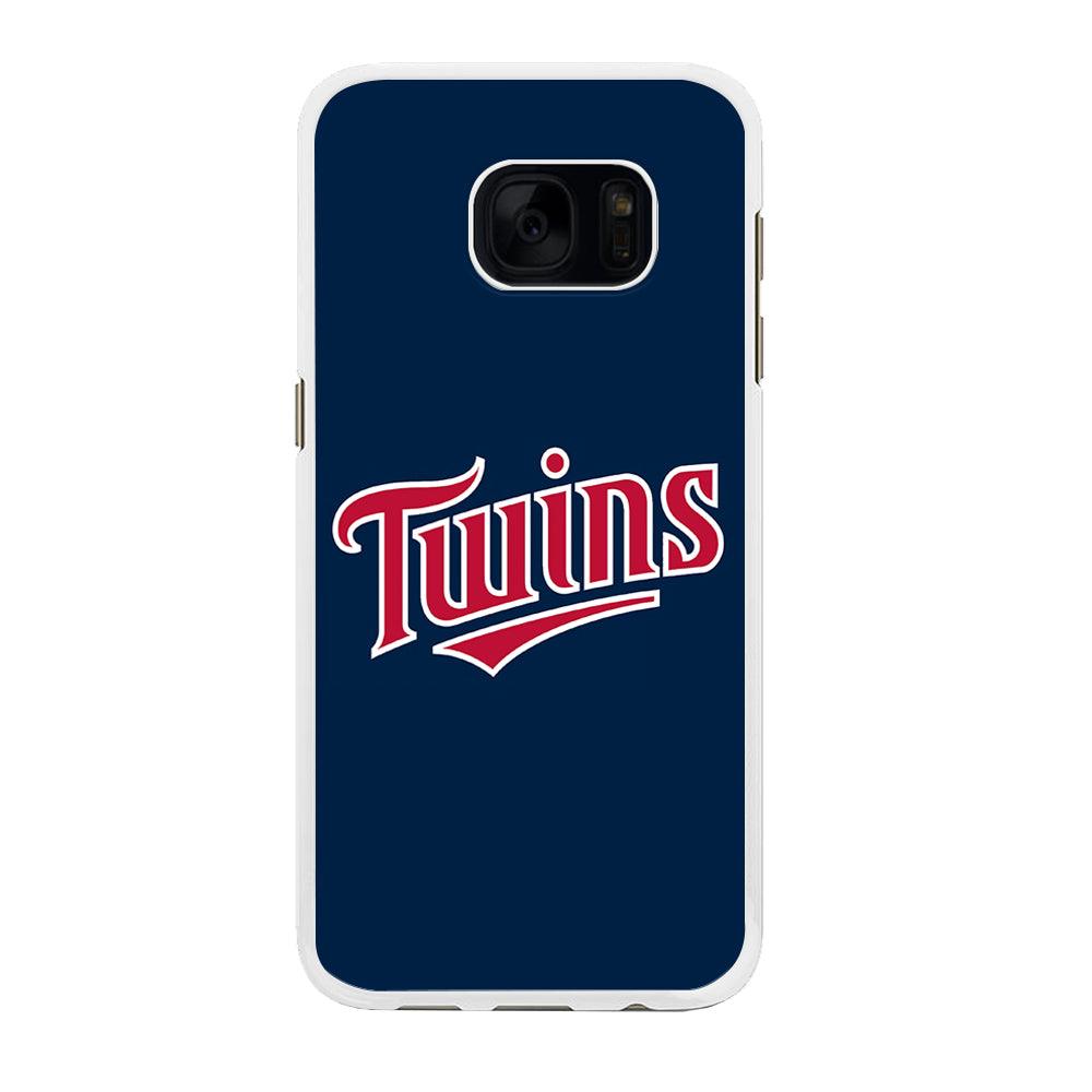 Baseball Minnesota Twins MLB 001 Samsung Galaxy S7 Edge Case-Rubber / White (2D Case)-Xtracase