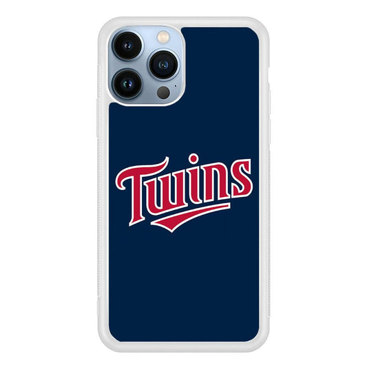 Baseball Minnesota Twins MLB 001 iPhone 13 Pro Case-Rubber / White (2D Case)-Xtracase