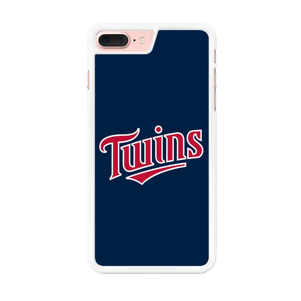 Baseball Minnesota Twins MLB 001 iPhone 7 Plus Case-Rubber / White (2D Case)-Xtracase