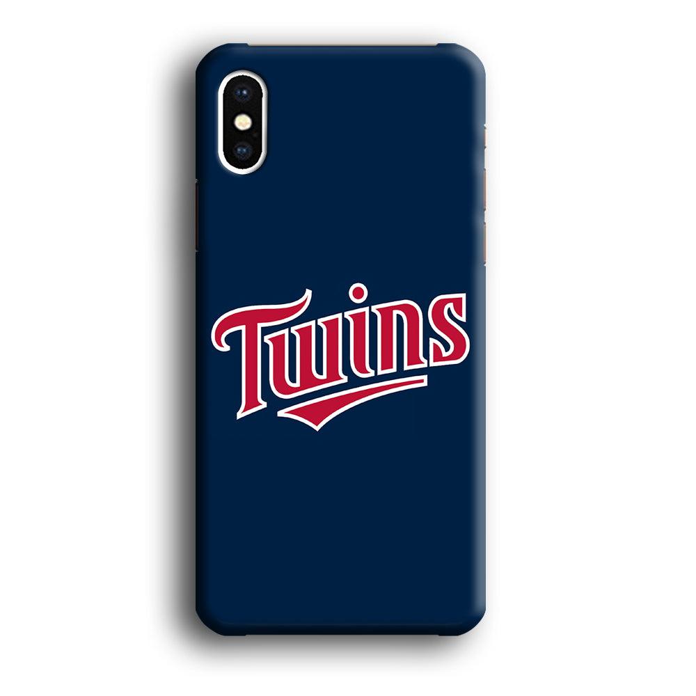 Baseball Minnesota Twins MLB 001 iPhone Xs Max Case-Plastic / Full Wrap (3D Case)-Xtracase