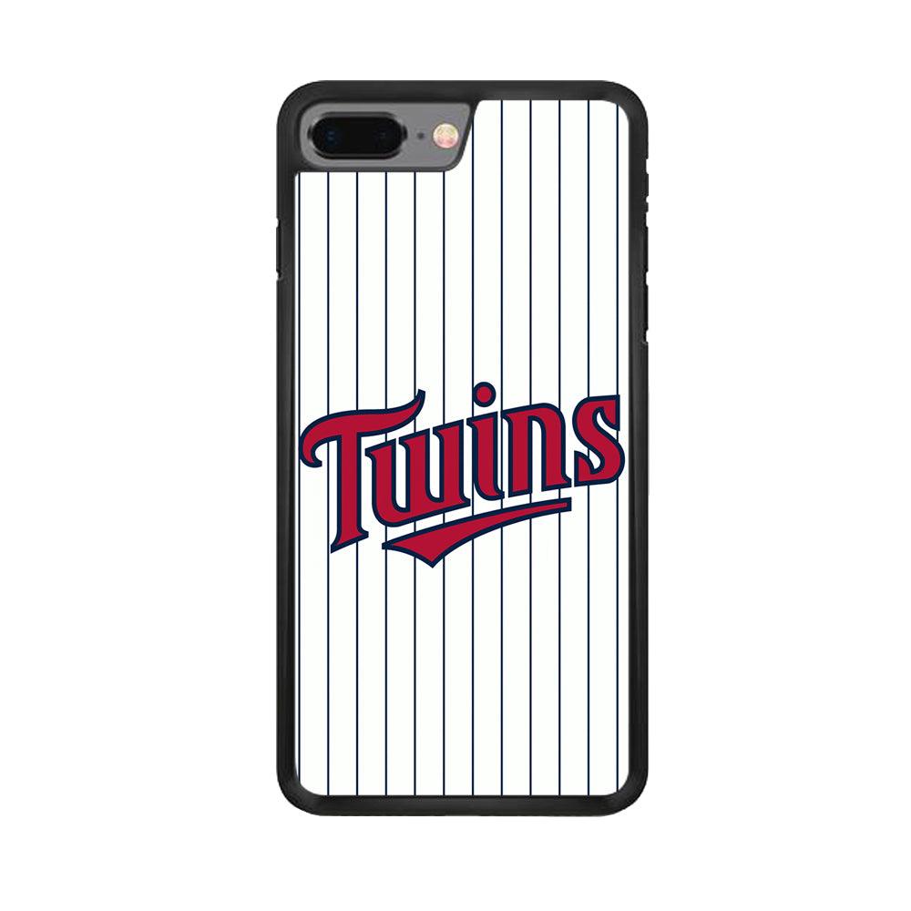 Baseball Minnesota Twins MLB 002 iPhone 7 Plus Case-Rubber / Black (2D Case)-Xtracase