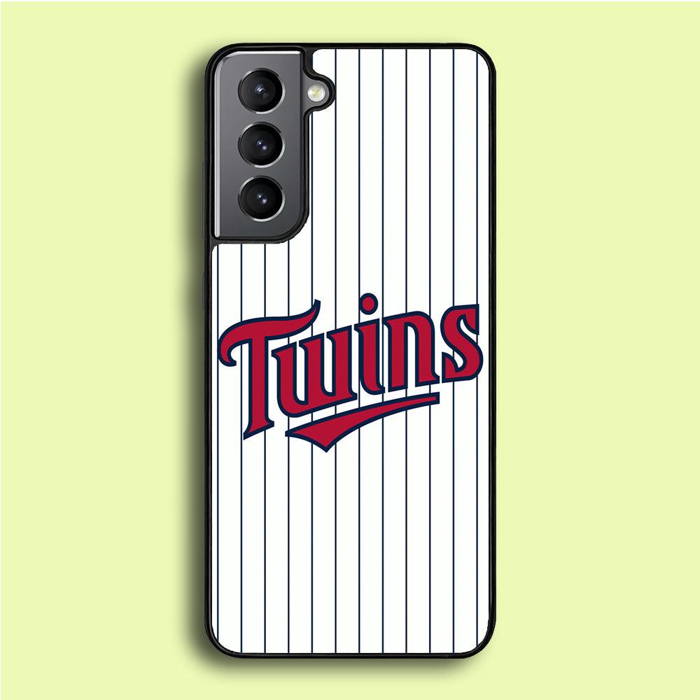 Baseball Minnesota Twins MLB 002 Samsung Galaxy S21 Plus Case-Rubber / Black (2D Case)-Xtracase