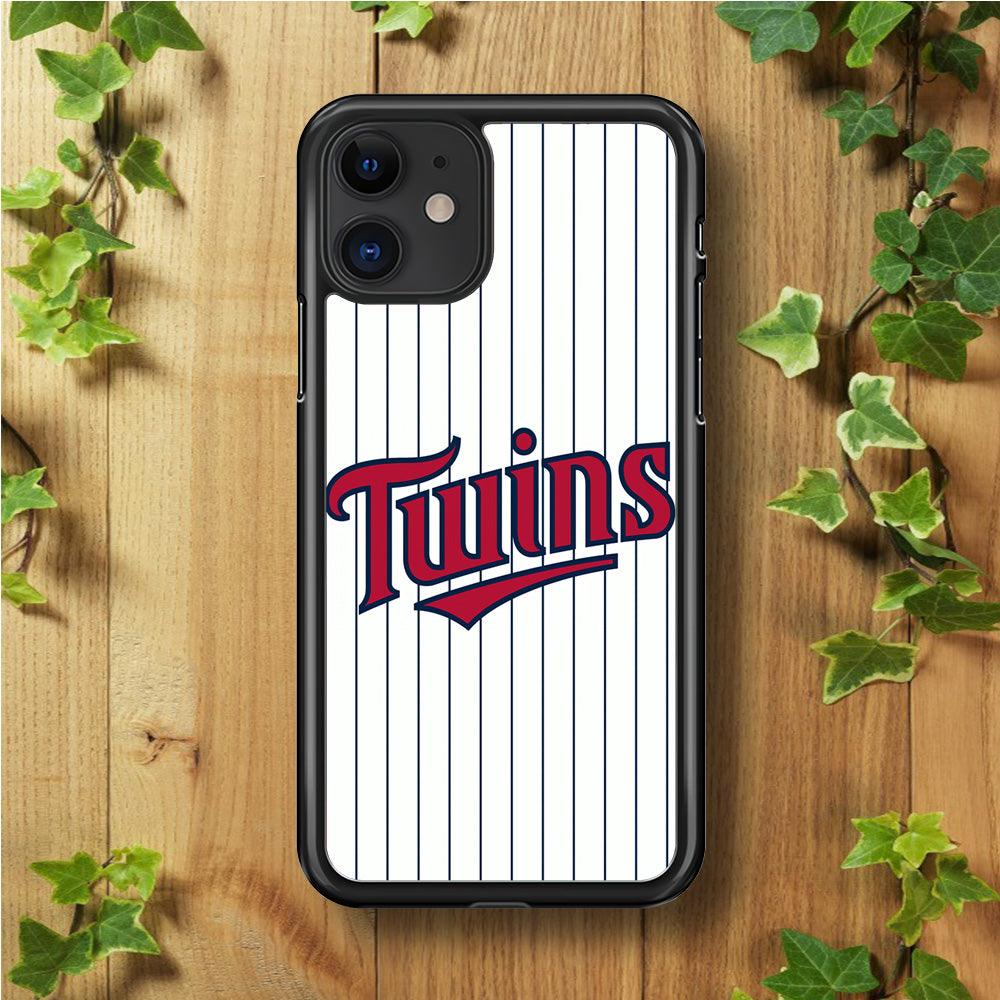 Baseball Minnesota Twins MLB 002 iPhone 11 Case-Rubber / Black (2D Case)-Xtracase