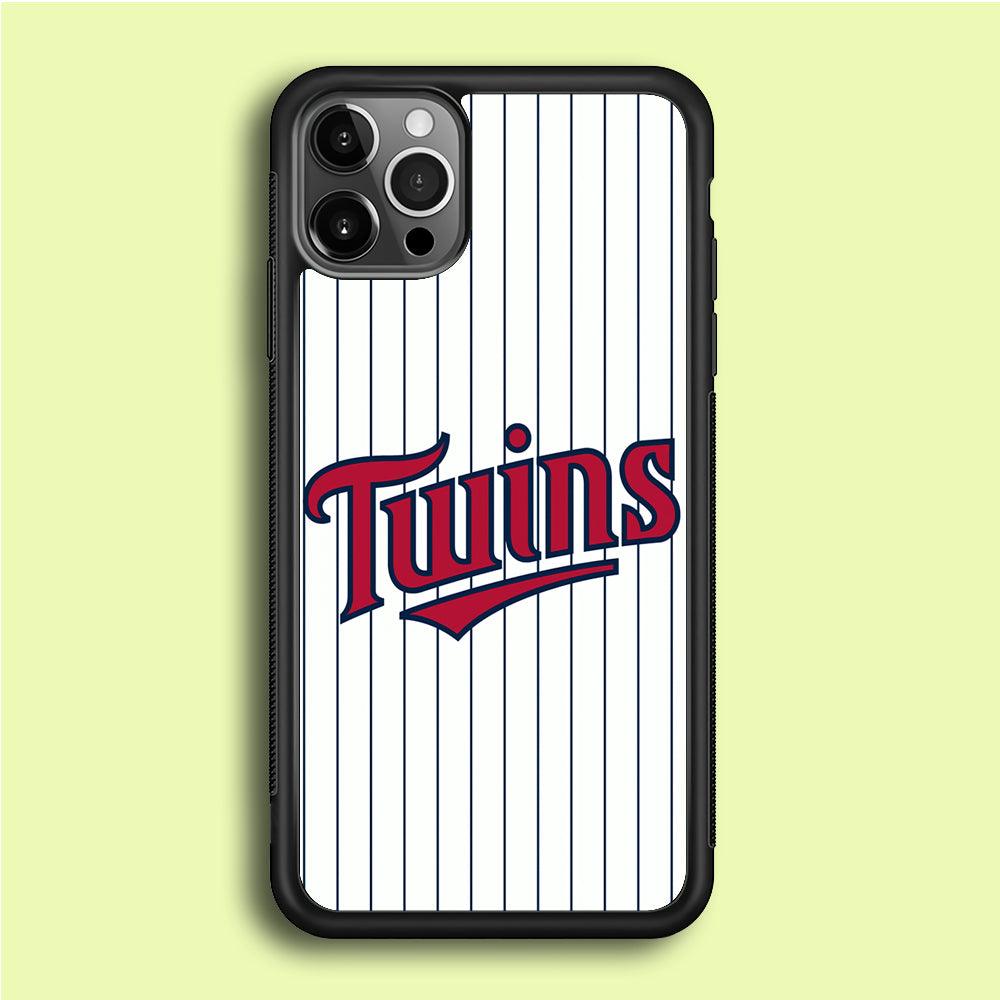 Baseball Minnesota Twins MLB 002 iPhone 12 Pro Case-Rubber / Black (2D Case)-Xtracase
