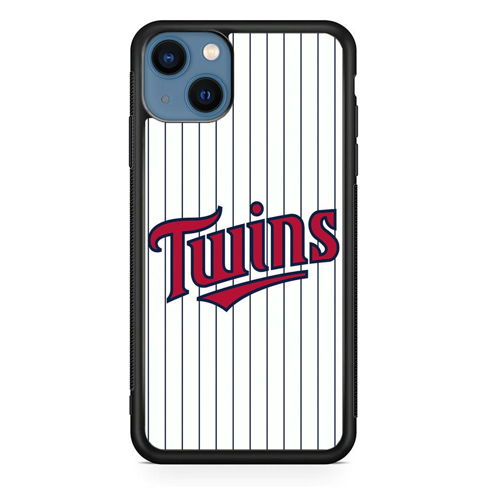 Baseball Minnesota Twins MLB 002 iPhone 13 Mini Case-Rubber / Black (2D Case)-Xtracase