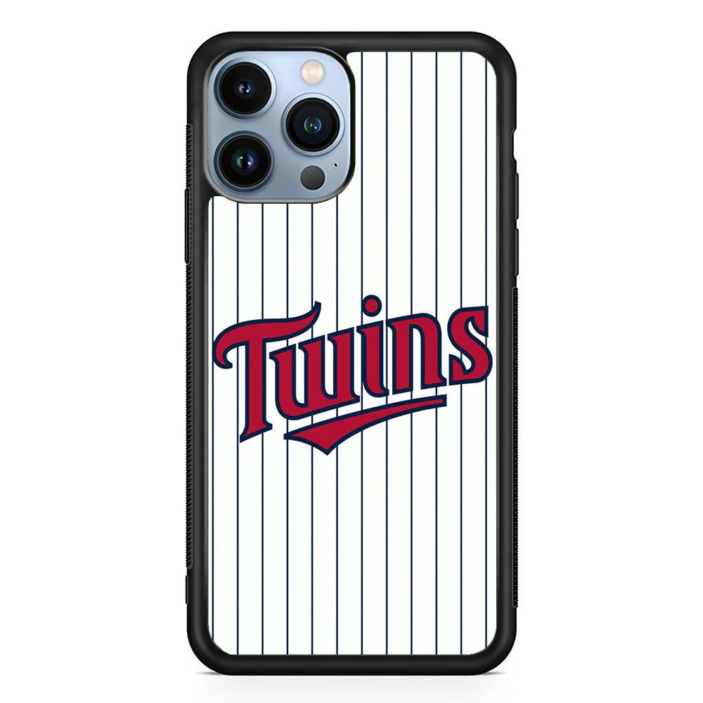 Baseball Minnesota Twins MLB 002 iPhone 13 Pro Case-Rubber / Black (2D Case)-Xtracase